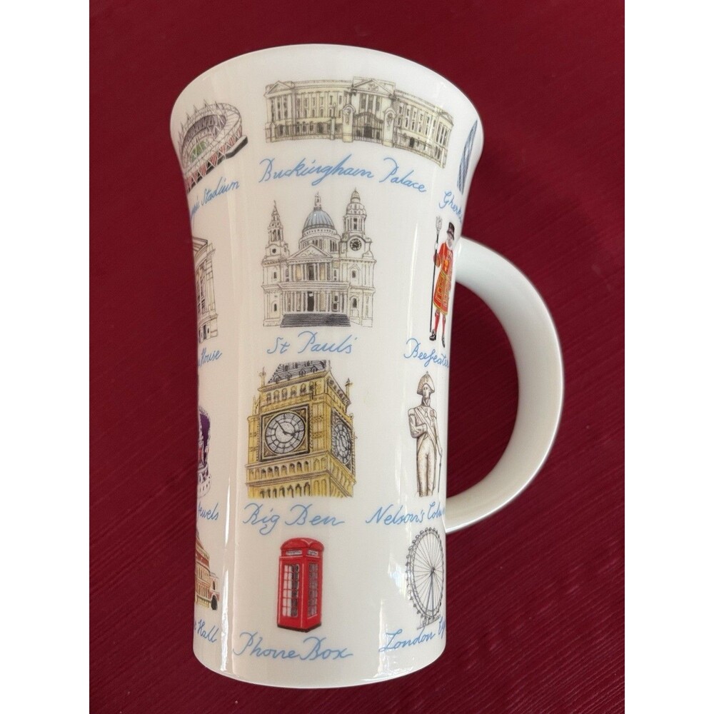 Dunoon Richard Partis London Icons Mug Fine Bone China 6” tall Made in England
